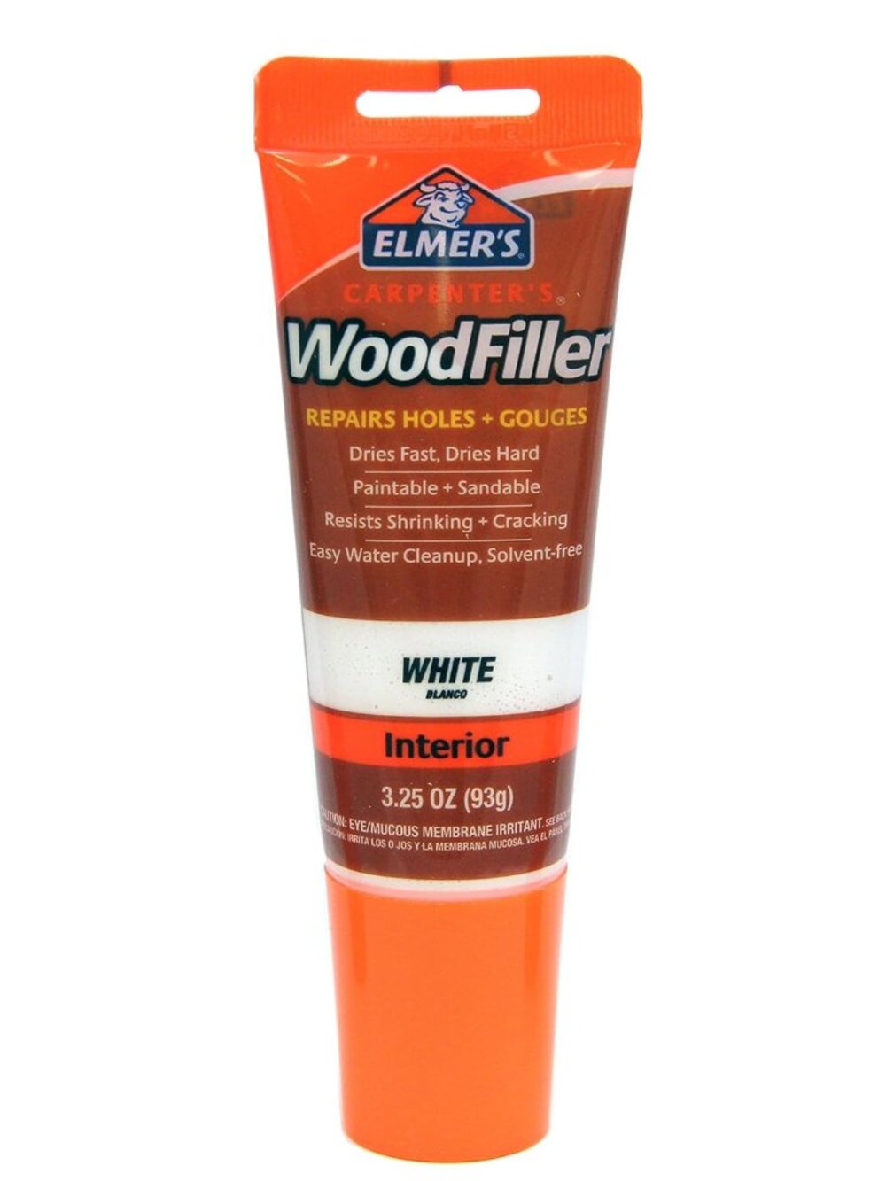 Carpenter's Wood Filler, 3.25-Ounce Tube, White